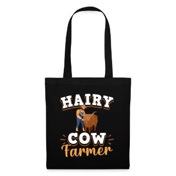 Vache bovine écossaise des Highlands - Sac en tissu - noir - Devant