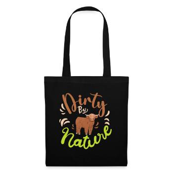 Vache bovine écossaise des Highlands - Sac en tissu - noir - Devant