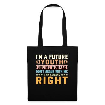 I Am A Future Youth Social Worker - Stoffbeutel - Schwarz - Vorne