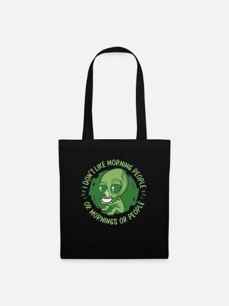 Alien Außerirdischer - Stoffbeutel - Schwarz