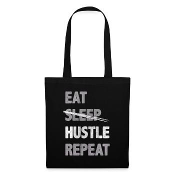 Eat Hustle Repeat Motivation Inspiration - Tote Bag - black - Front