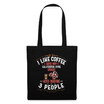 Coffee And My California King Snake And 3 People - Stoffbeutel - Schwarz - Vorne