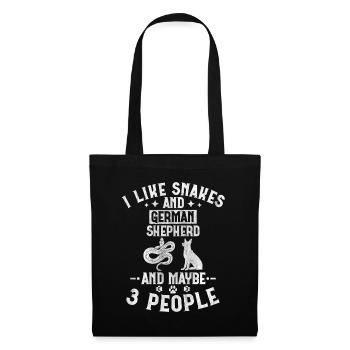 Snakes And German Shepherd And Maybe 3 People - Tote Bag - black - Front