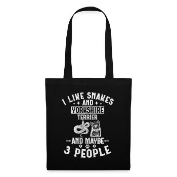 Snakes And Yorkshire Terrier And Maybe 3 People - Stoffbeutel - Schwarz - Vorne