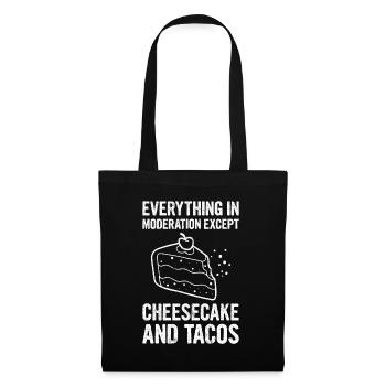 Cheesecake And Tacos Baker Baking Taco Lover - Tote Bag - black - Front