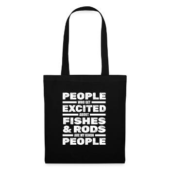 Pêcheur Pêcheur Pêcheurs Pêche - Sac en tissu - noir - Devant
