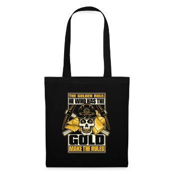 Mine d’or minière - Sac en tissu - noir - Devant