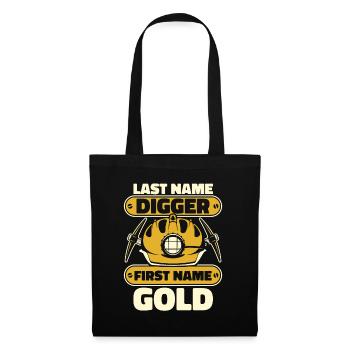 Mine d’or minière - Sac en tissu - noir - Devant