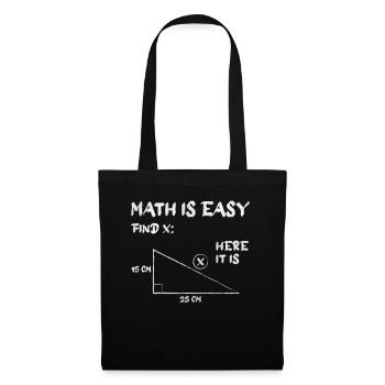 Math Is Easy Mathmatician Teacher Math Mathematics - Tote Bag - black - Front