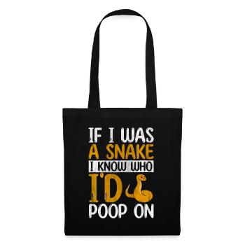 If I Was A Snake Whisperer Boa Reptile Serpent - Stoffbeutel - Schwarz - Vorne