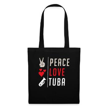 Les gens aiment tuba Player Marching Band - Sac en tissu - noir - Devant