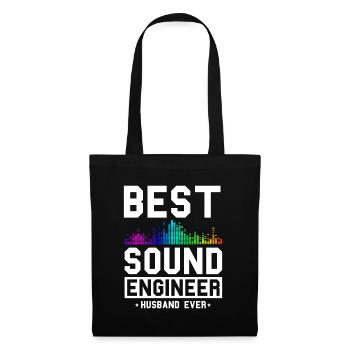 Ingénieur du son Tontechniker - Sac en tissu - noir - Devant