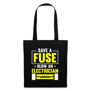 Électricien Ingénieur électricien Technicien en électronique - Sac en tissu - noir - Devant