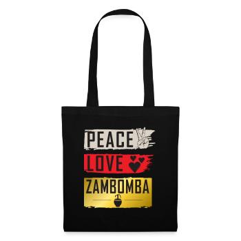 Peace Love Zambomba Musique portugaise - Sac en tissu - noir - Devant