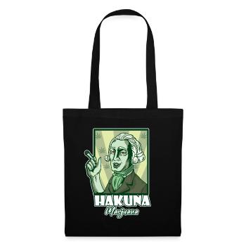 Hakuna Marijuana Funny Weed Smoking Pothead THC - Stoffbeutel - Schwarz - Vorne