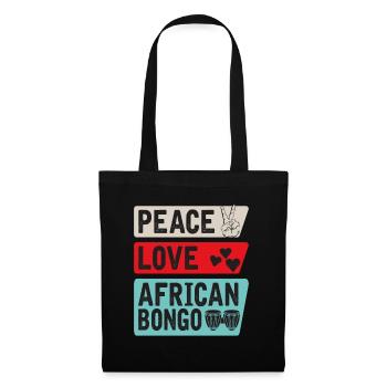 Peace Love African Bongo Musical - Tote Bag - black - Front