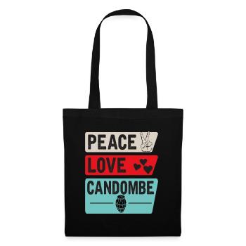 Peace Love Candombe Funny Candombe Drums - Tote Bag - black - Front