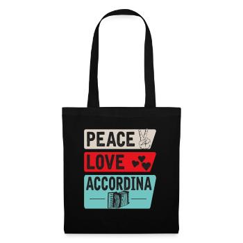 Paix Amour Accordina - Sac en tissu - noir - Devant