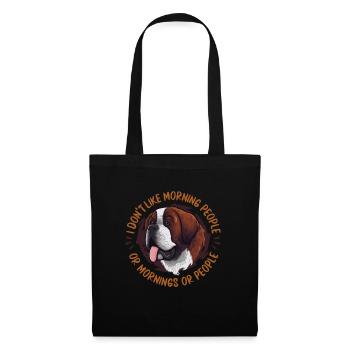 Chien Bernhadiner - Sac en tissu - noir - Devant