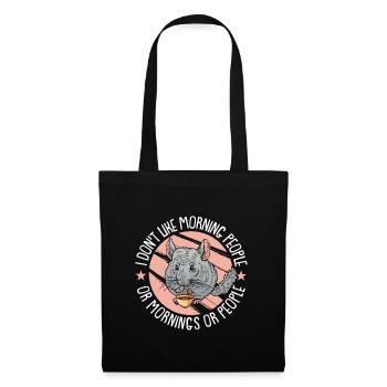 Chinchilla - Stoffbeutel - Schwarz - Vorne