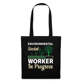Environmental Social Worker In Progress Profession - Stoffbeutel - Schwarz - Vorne