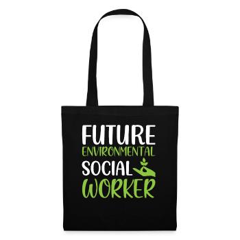 Futur travailleur social environnemental Travail social - Sac en tissu - noir - Devant