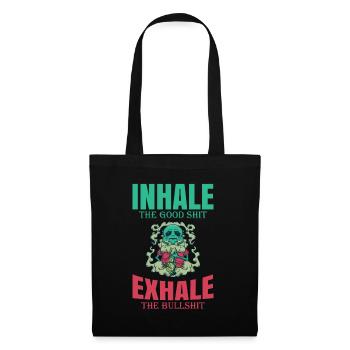 Inhaler la bonne merde expirer la connerie 420 Weed - Sac en tissu - noir - Devant