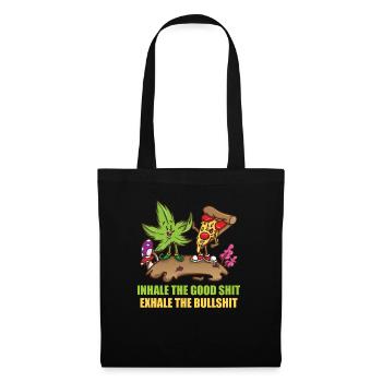 Inhaler la bonne merde expirer la connerie 420 Weed - Sac en tissu - noir - Devant
