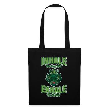 Inhaler la bonne merde expirer la connerie 420 Weed - Sac en tissu - noir - Devant