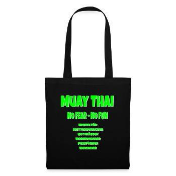 Cooles Muay thai Shirt - Stoffbeutel - Schwarz - Vorne
