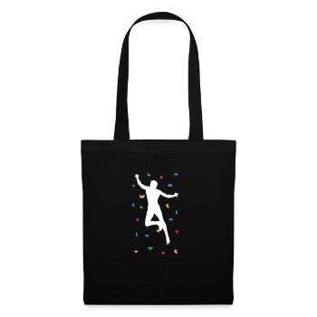 Rock Climbing Bouldering Wall Climber - Tote Bag - black - Front