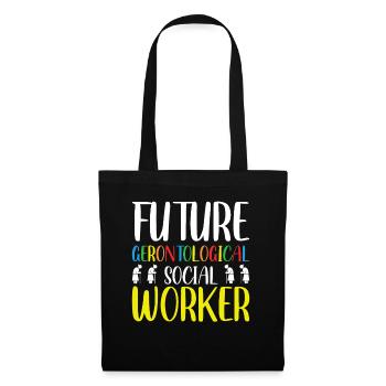 Future profession de travailleur social gérontologique - Sac en tissu - noir - Devant