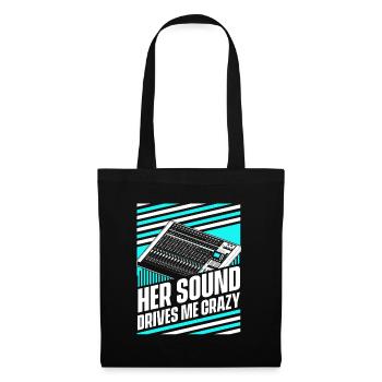 Tontechniker Sound Audio Engineer - Stoffbeutel - Schwarz - Vorne