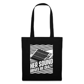 Tontechniker Sound Audio Engineer - Stoffbeutel - Schwarz - Vorne