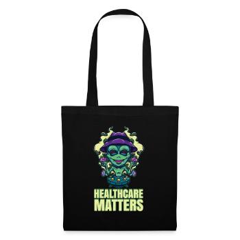 Healthcare Matters Cannabis Lover THC Medical Weed - Stoffbeutel - Schwarz - Vorne