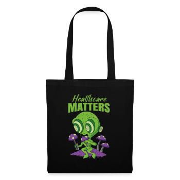 Healthcare Matters Cannabis Lover THC Medical Weed - Stoffbeutel - Schwarz - Vorne