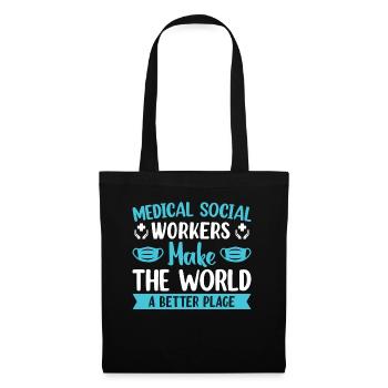 Travailleur social médical Emploi Hôpital - Sac en tissu - noir - Devant