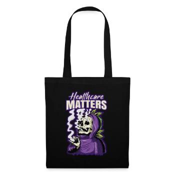 Healthcare Matters Cannabis Lover THC Medical Weed - Stoffbeutel - Schwarz - Vorne