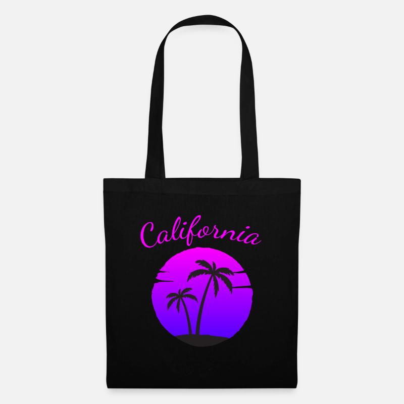 California Summer Palm Dream - Stoffbeutel - Schwarz