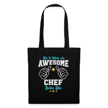 This Is What An Awesome Chef Looks Like - Stoffbeutel - Schwarz - Vorne