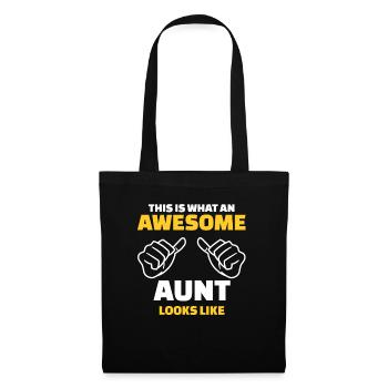 Voici à quoi ressemble une tante géniale - Sac en tissu - noir - Devant