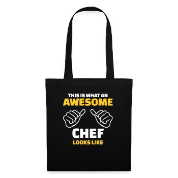 This Is What An Awesome Chef Looks Like - Stoffbeutel - Schwarz - Vorne