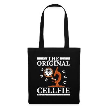 Das Original Cellfie Biologe Lehrer für Naturwisse - Stoffbeutel - Schwarz - Vorne