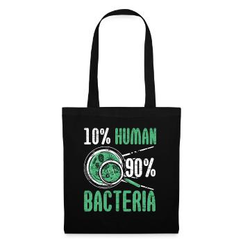 10% Human 90% Bacteria Biologist Science Biol - Tote Bag - black - Front