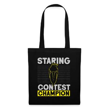 Staring Contest Champion Schuhschnabel Storch Walf - Stoffbeutel - Schwarz - Vorne