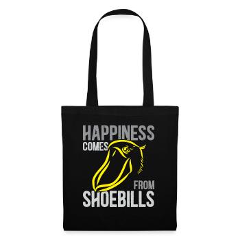 Le bonheur vient des becs de chaussures Baleine cigogne - Sac en tissu - noir - Devant