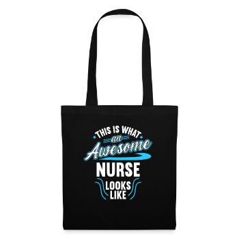 This Is What An Awesome Nurse Looks Like - Stoffbeutel - Schwarz - Vorne