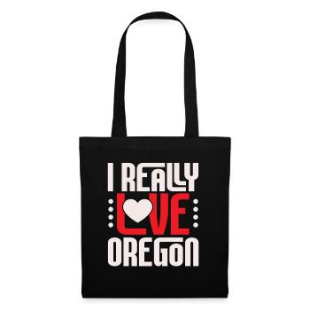 I really love Oregon USA State of America Oregon - Tote Bag - black - Front