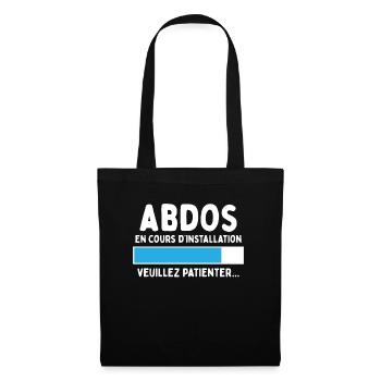 Abdos En Cours Humour Sport Cadeau Musculation - Sac en tissu - noir - Devant