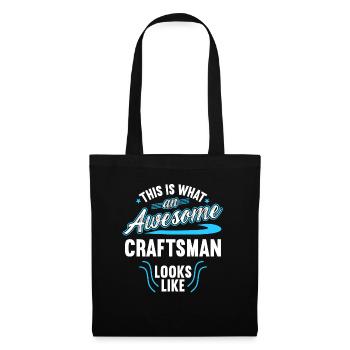 This Is What An Awesome Craftsman Looks Like - Stoffbeutel - Schwarz - Vorne